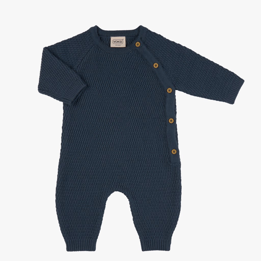 Voksi Wool meriinovillane kombe Honeycomb Poppy Blue