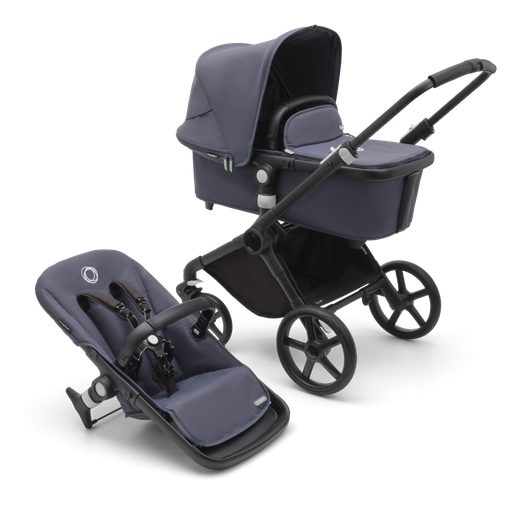 Bugaboo Fox Cub 2in1 vankrikomplekt Black/Stormy blue/Stormy blue