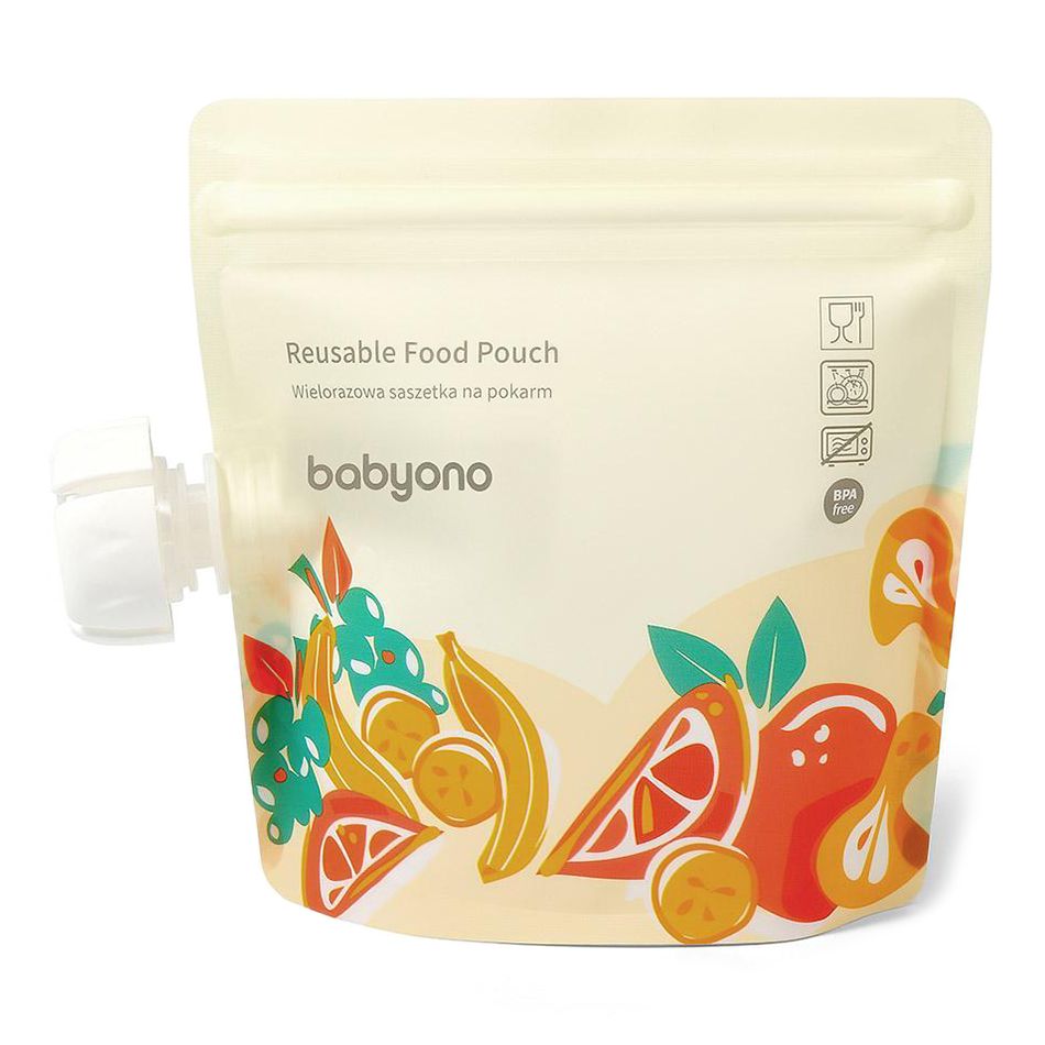 Babyono korduvkasutatavad toidutuubid 5tk