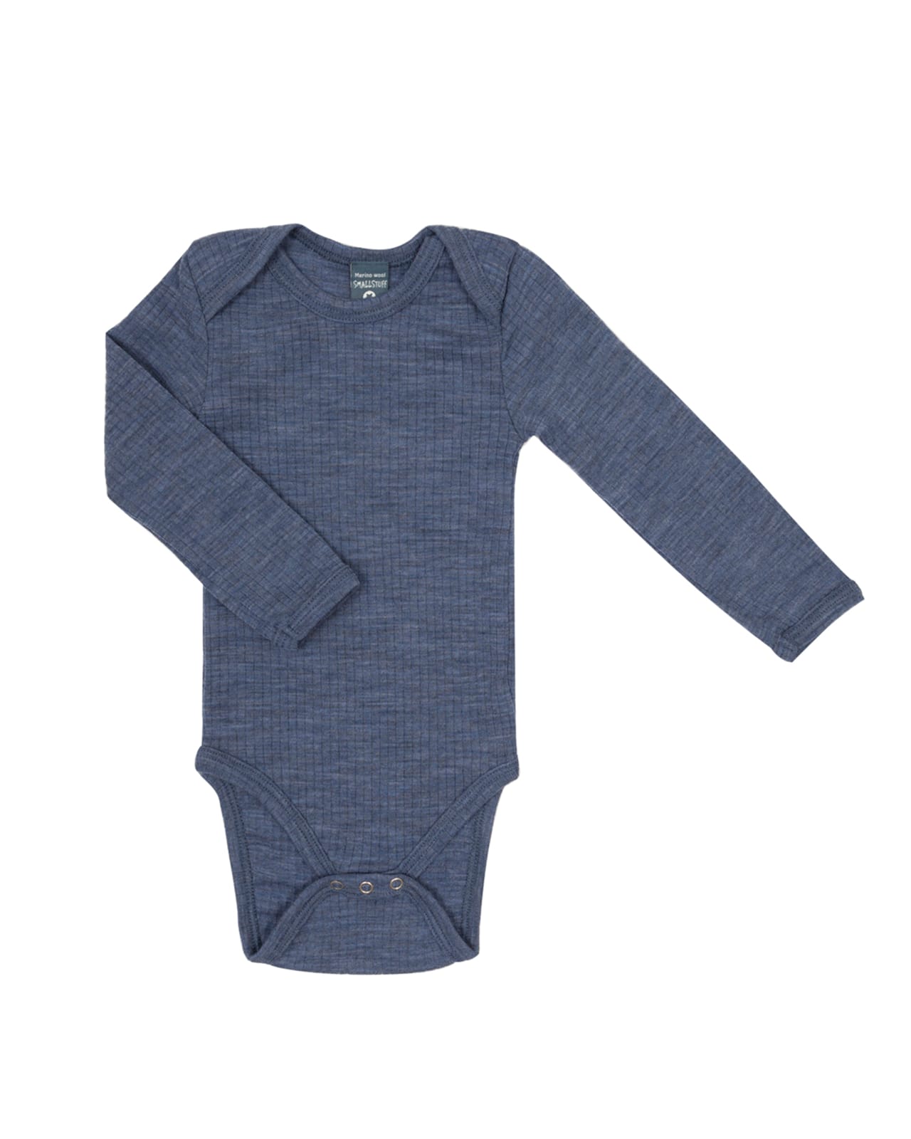 SmallStuff meriinovillane body pikkade varrukatega Denim Melange