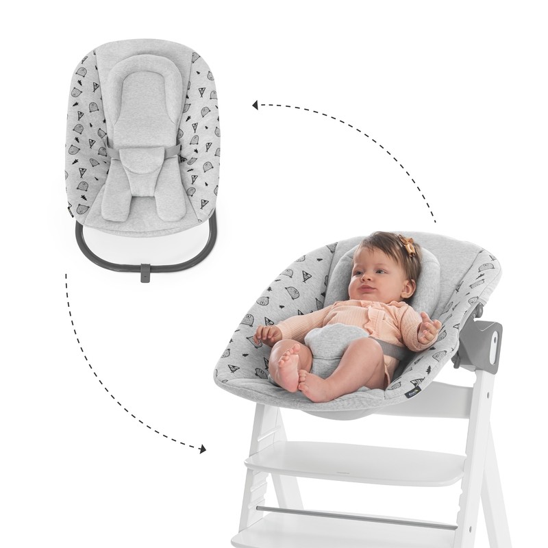 Hauck Alpha Premium lamamistool 2in1, nordic grey