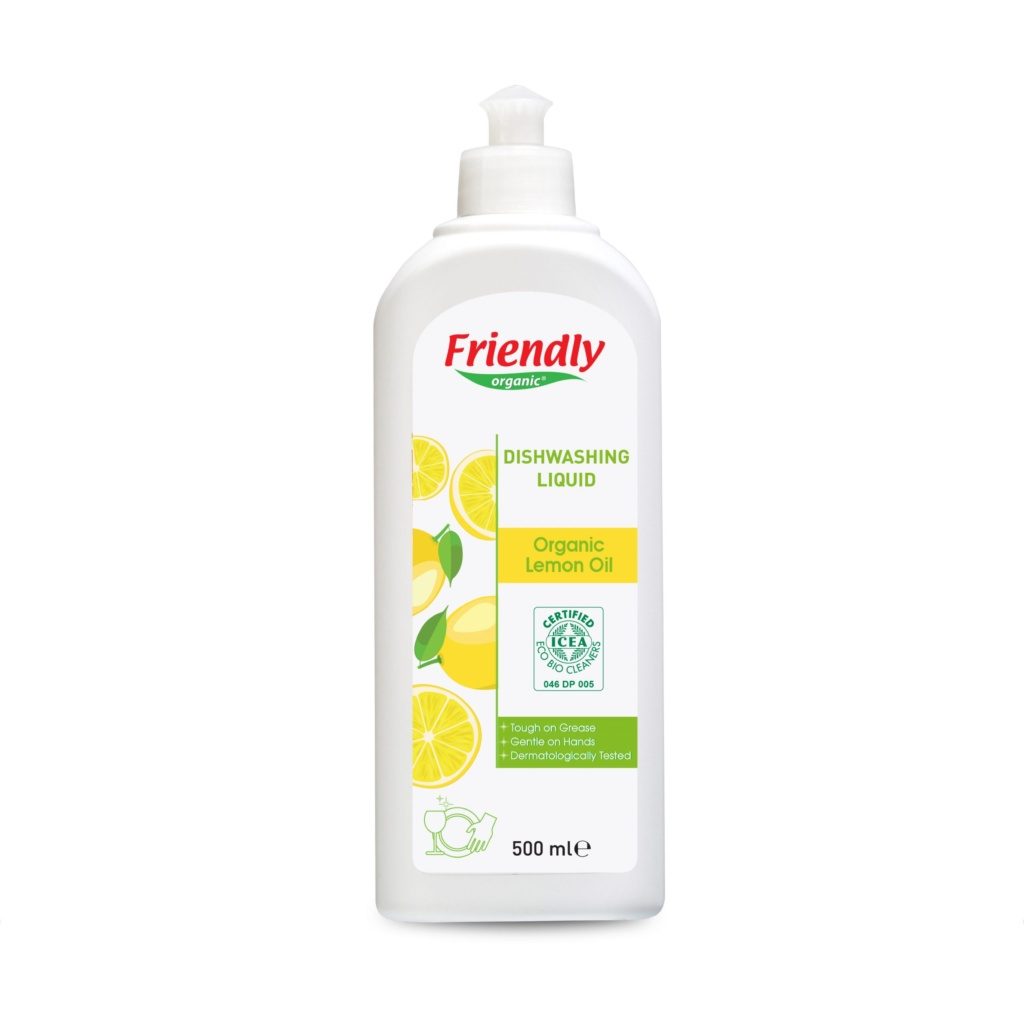 Friendly Organic orgaaniline sidruniõliga nõudepesuvahend 500 ml