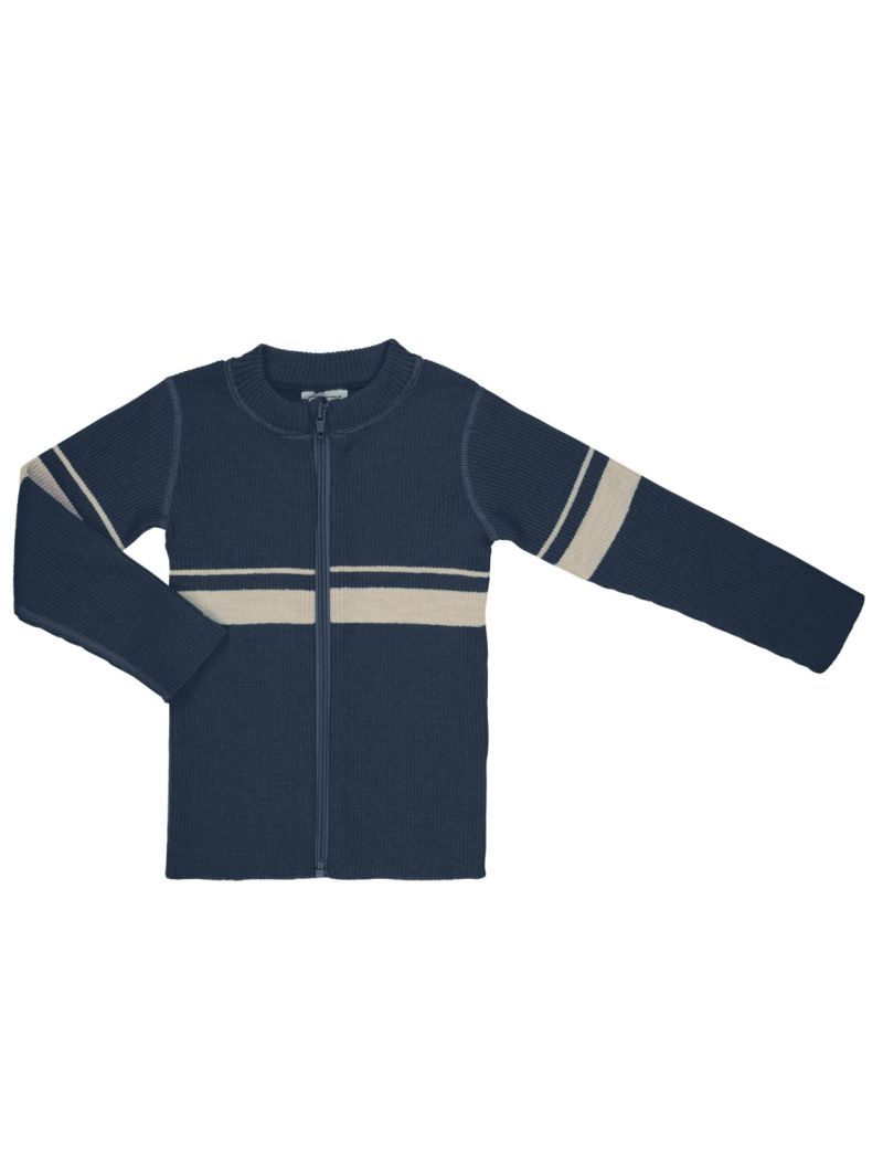 Voksi Wool meriinovillane kampsun Rib Poppy Blue
