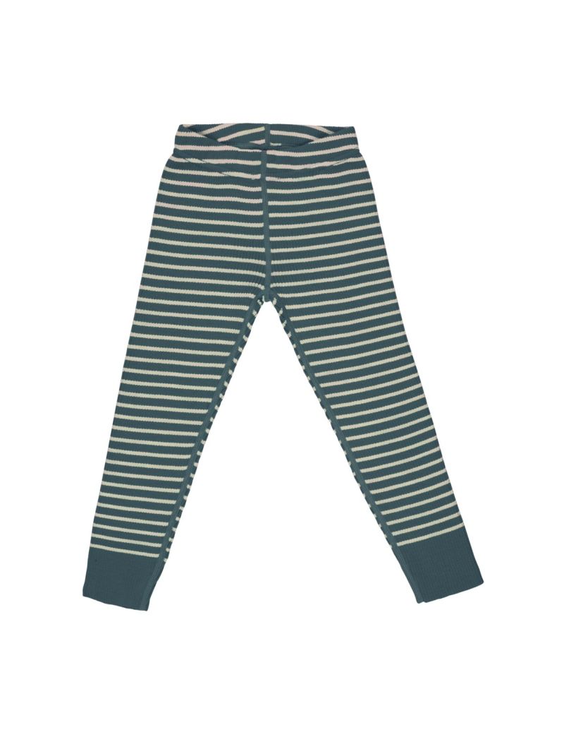 Voksi Wool meriinovillased triibulised püksid RIB Sea Green