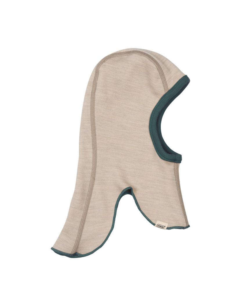 Voksi Wool meriinovillane tuukrimüts Balaclava Sea Green