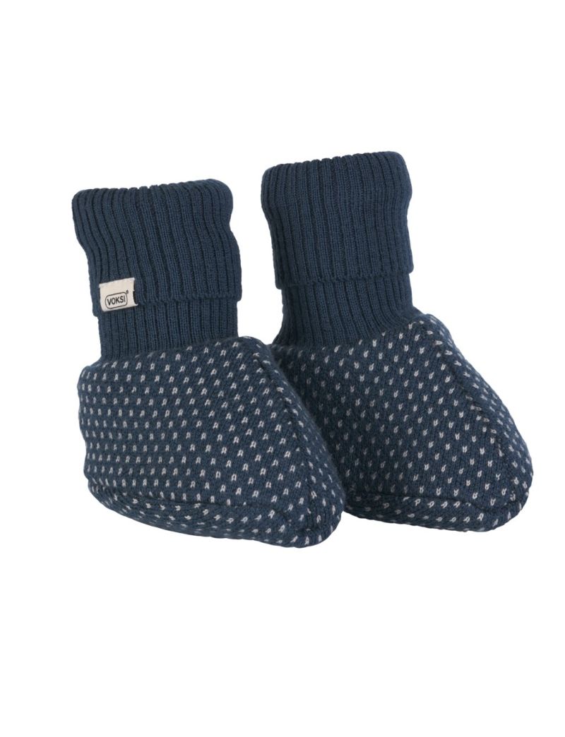Voksi Wool meriinovillased papud Jacquard Poppy Blue