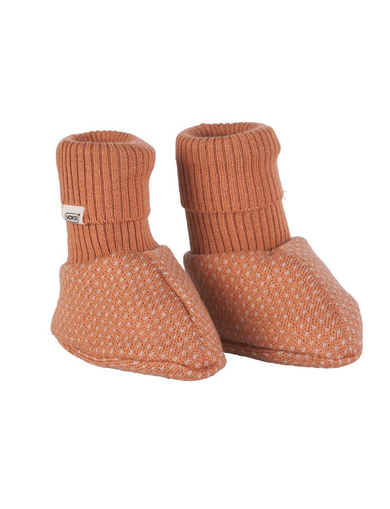 Voksi Wool meriinovillased papud Jacquard Sandstone Peach