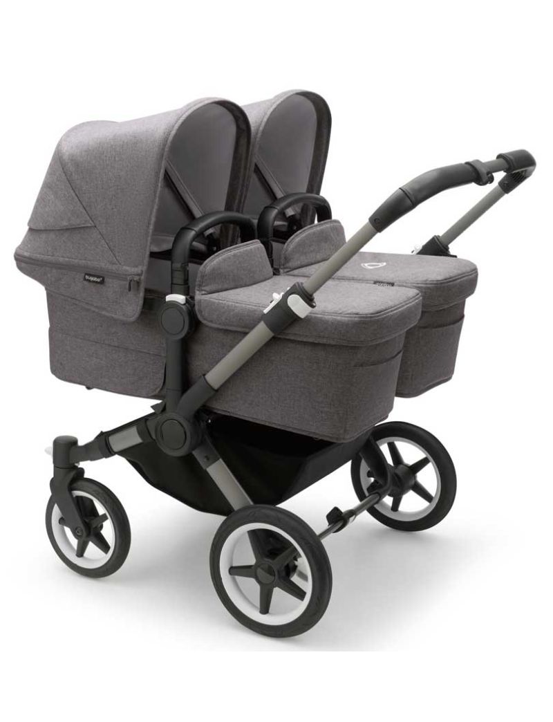Bugaboo Donkey 5 Twin 2in1 vankrikomplekt Graphite/Grey melange/Grey melange