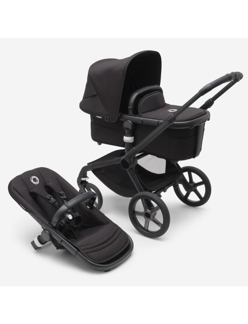 Bugaboo Fox 5 2in1 vankrikomplekt Black/Midnight Black//Midnight Black