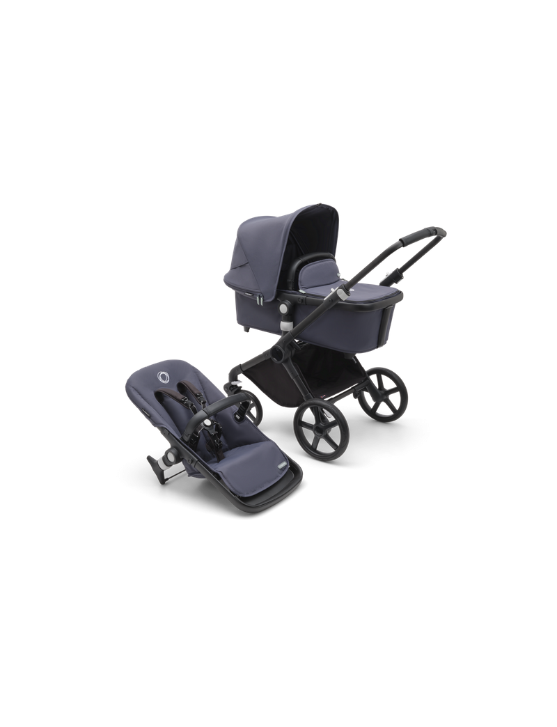 Bugaboo Fox Cub 2in1 vankrikomplekt Black/Stormy blue/Stormy blue