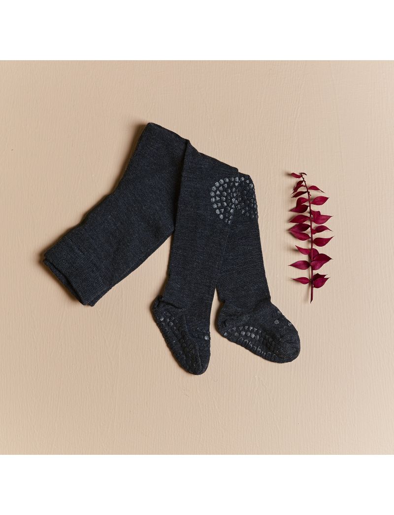 GoBabyGo Wool libisemiskindlad villased sukkpüksid Dark Grey Melange