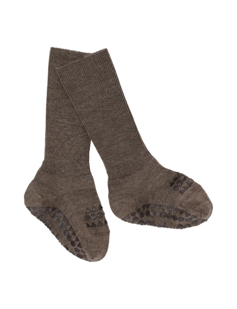 GoBabyGo Merino Wool libisemiskindlad meriinovillased sokid Brown Melange