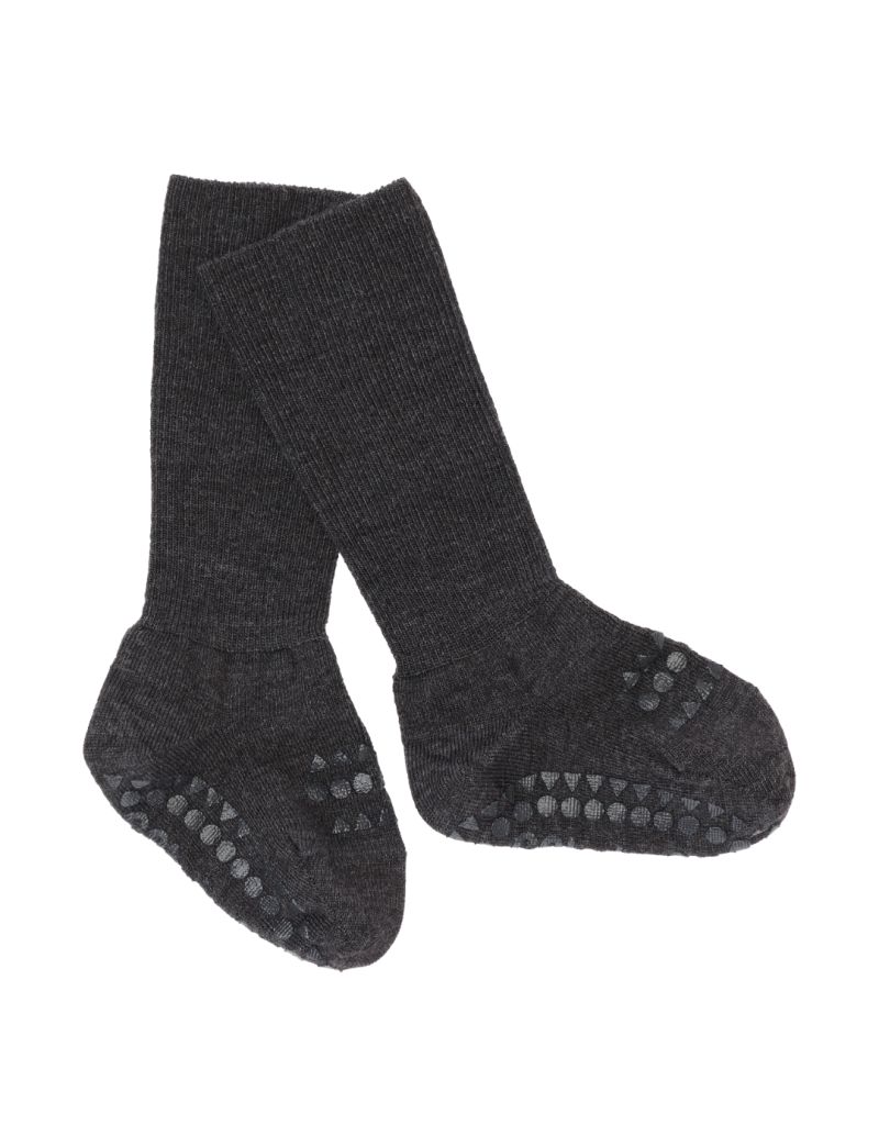 GoBabyGo Merino Wool libisemiskindlad meriinovillased sokid Dark Grey Melange