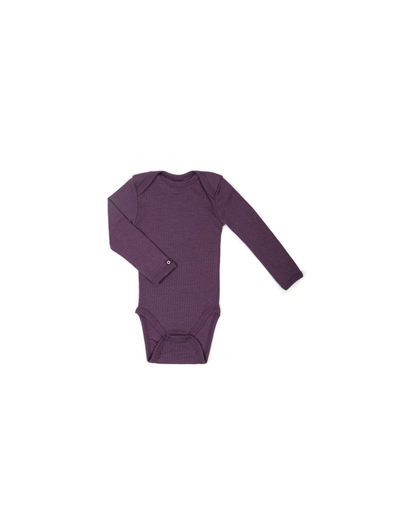SmallStuff meriinovillane body pikkade varrukatega Dark Rose