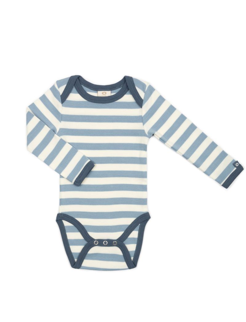 SmallStuff body pikkade varrukatega Denim/White