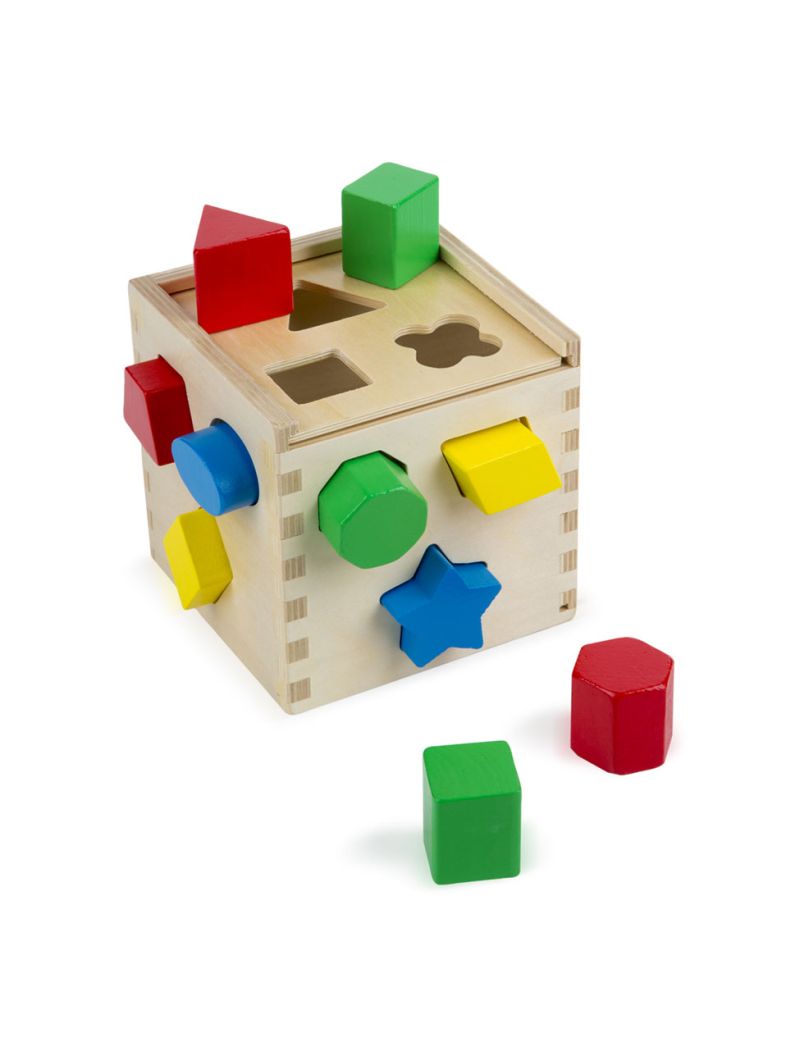 Melissa & Doug puidust kujundite sorteerimiskast