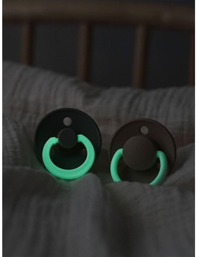 BIBS Colour Round GLOW latekslutid 2-pakk 6-18 kuud