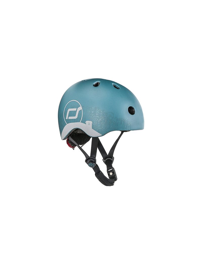 Scoot and Ride väikelaste jalgrattakiiver lisahelkuriga STEEL 45-51cm XXS-S