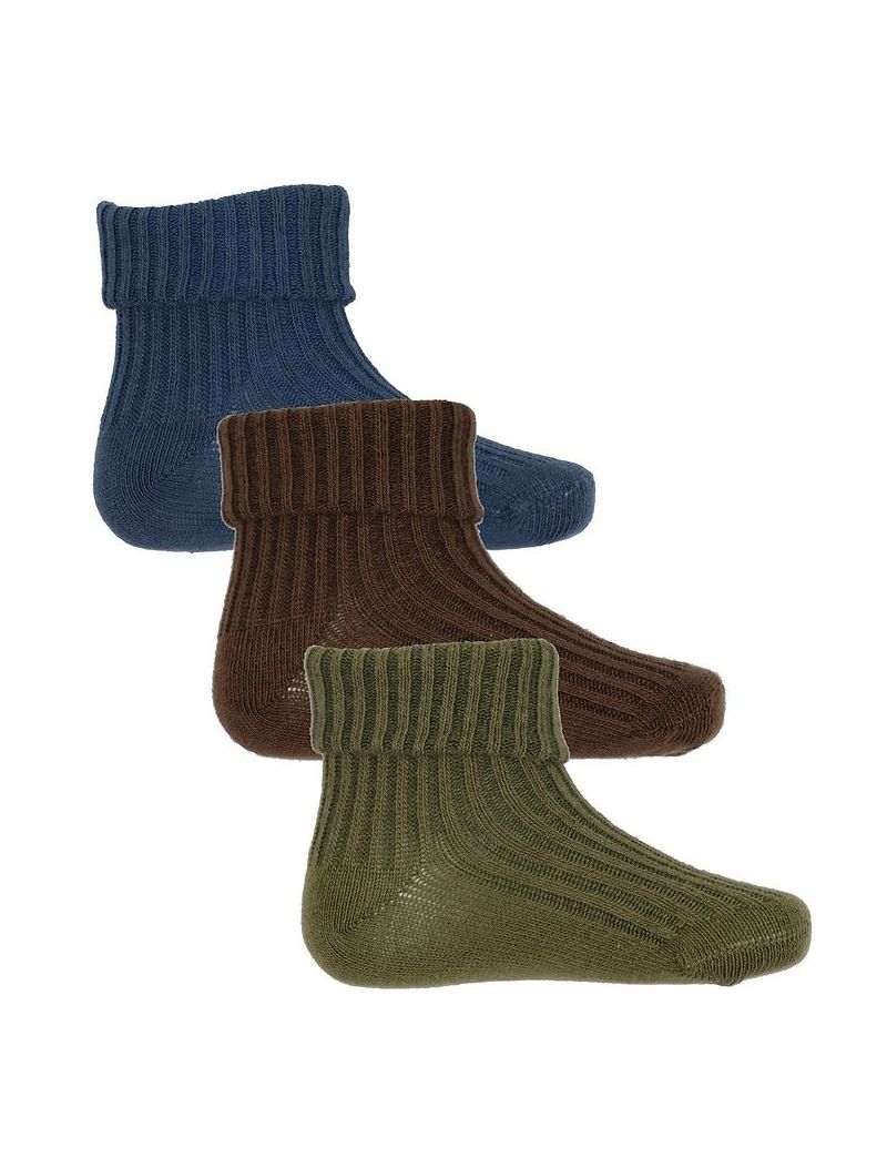 Minymo beebi sokid (3-pakk), Dark Olive- suurusevalik