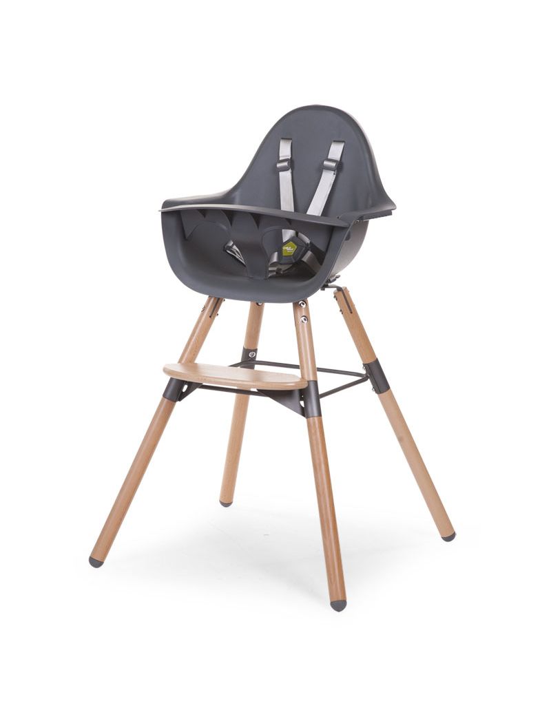 Childhome söögitool Evolu  Natural Anthracite